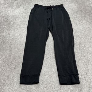 Zella Jogger Pants Womens Medium Black Zip Pocket Elastic Wasit Tapered Active